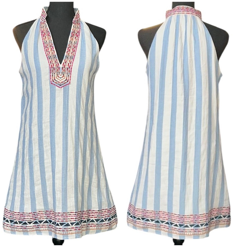THML Tank Style Embroidered Bohemian Shift Dress
